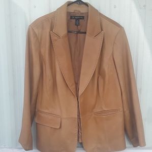 INC Womans Leather Jacket